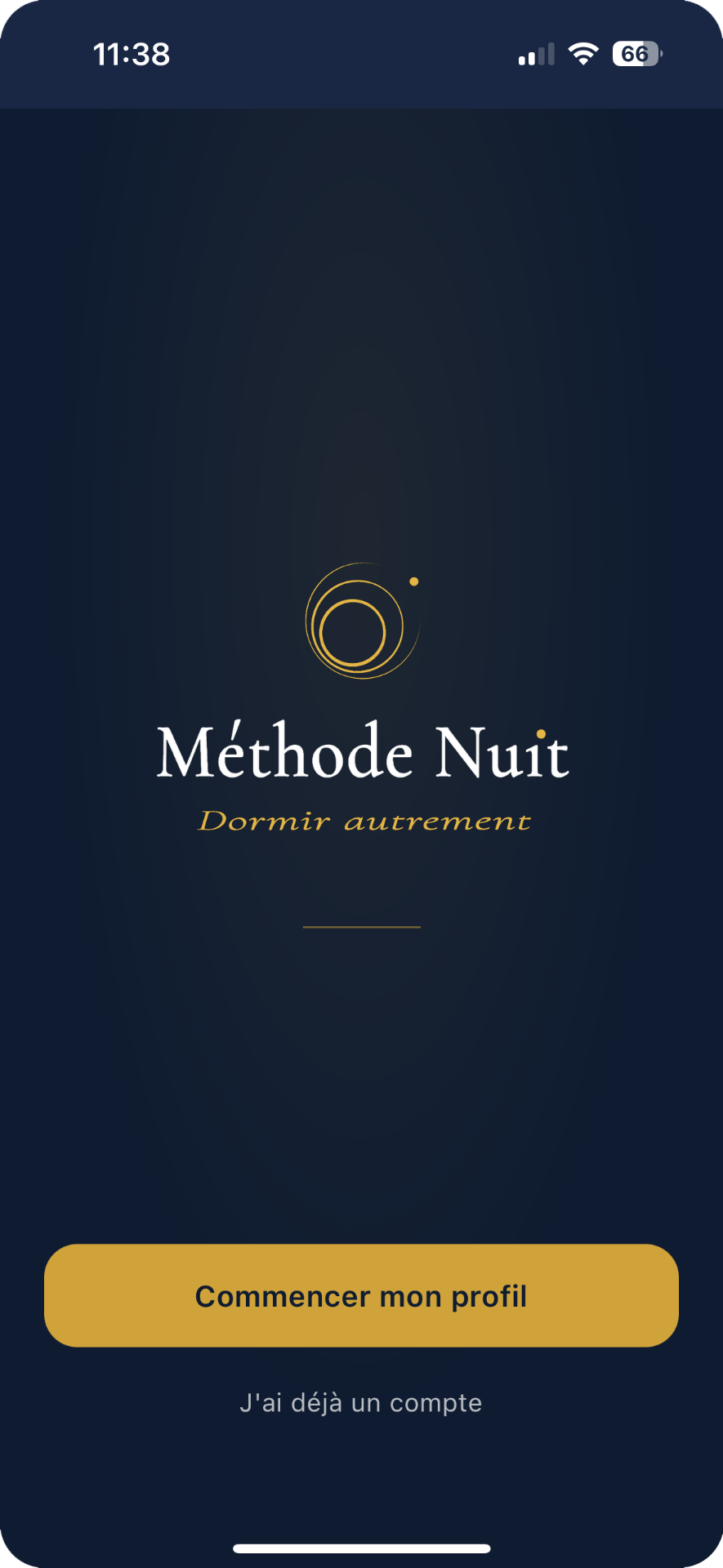 Aperçu écran 1 de l'application La Méthode Nuit